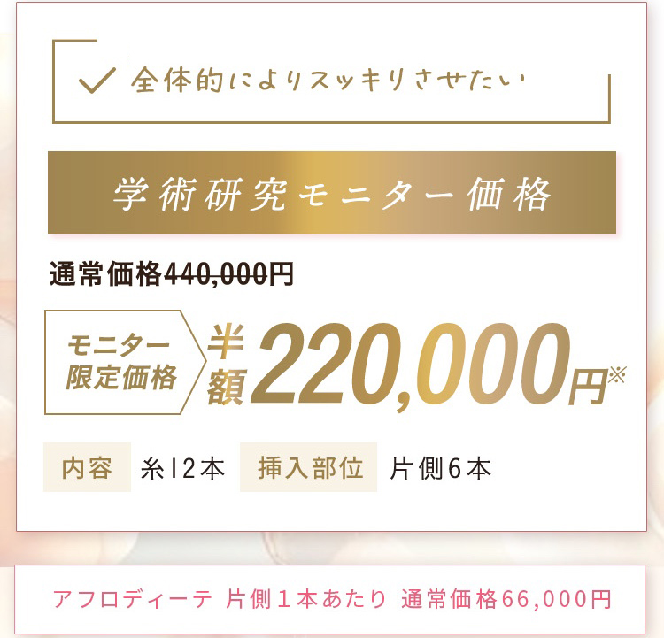 学術研究モニター価格 半額220,000円